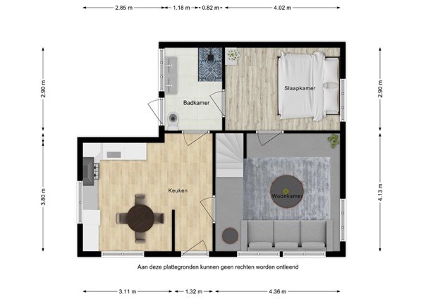 Floorplan - Nummer Eén 42, 4513 KT Hoofdplaat